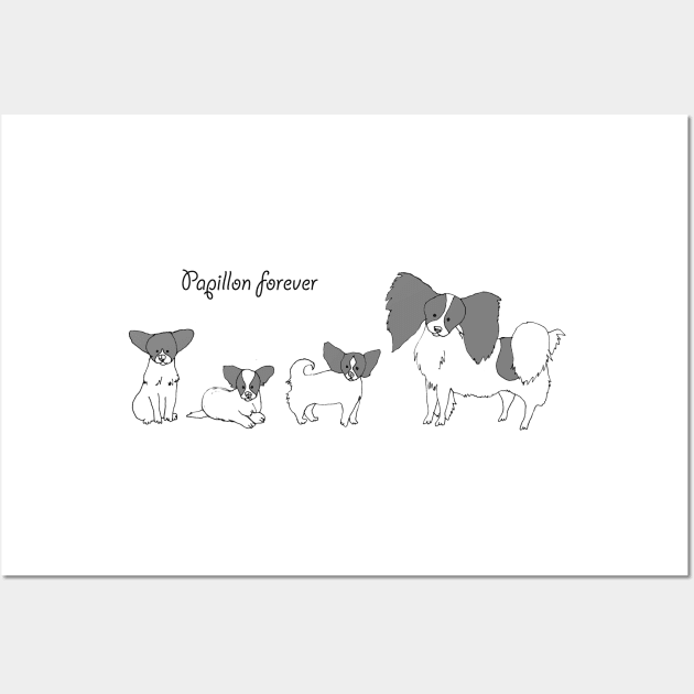 Papillon forever Wall Art by doggyshop